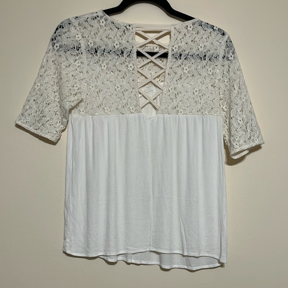 Zara Basic Lace Top Sz Small - Picture 4 of 6